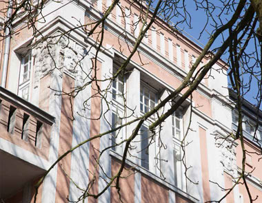 Fassade der Denkmalschutzimmobilie in Krefeld